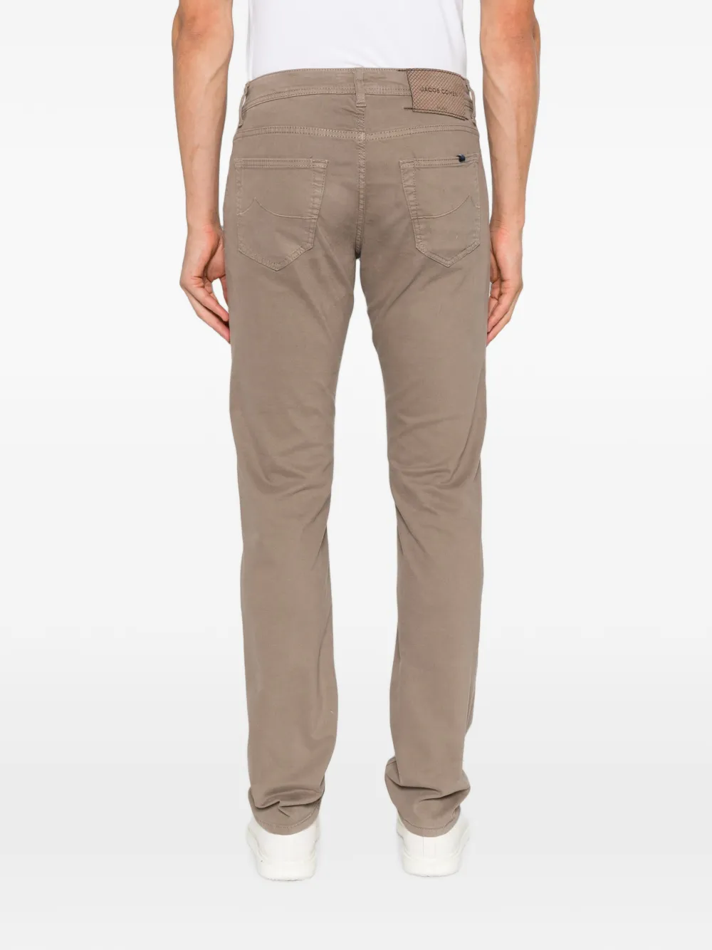Jacob Cohën Nick straight broek met logo-patch Bruin