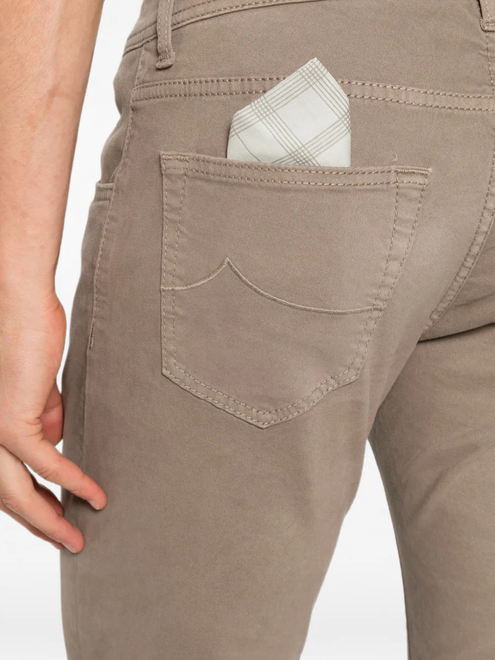 Jacob Cohën Nick straight broek met logo-patch Bruin