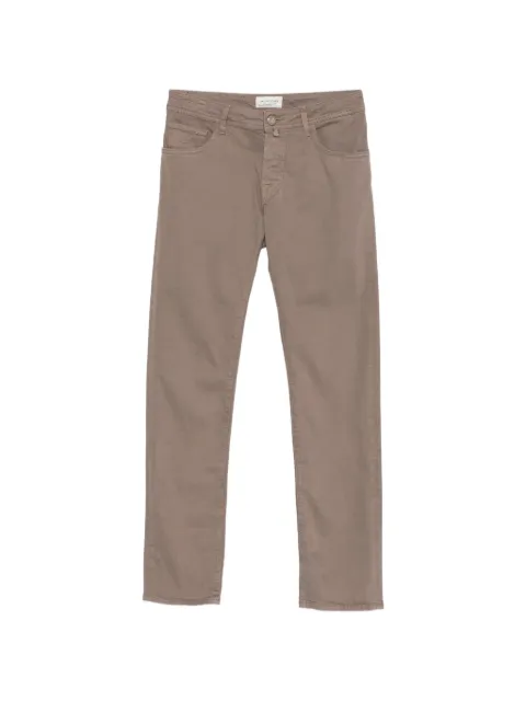 Jacob Cohën Nick logo-patch straight-leg trousers