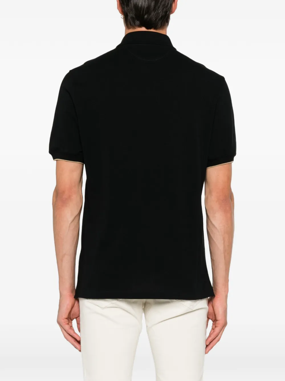 Brunello Cucinelli Poloshirt met geborduurd logo Zwart