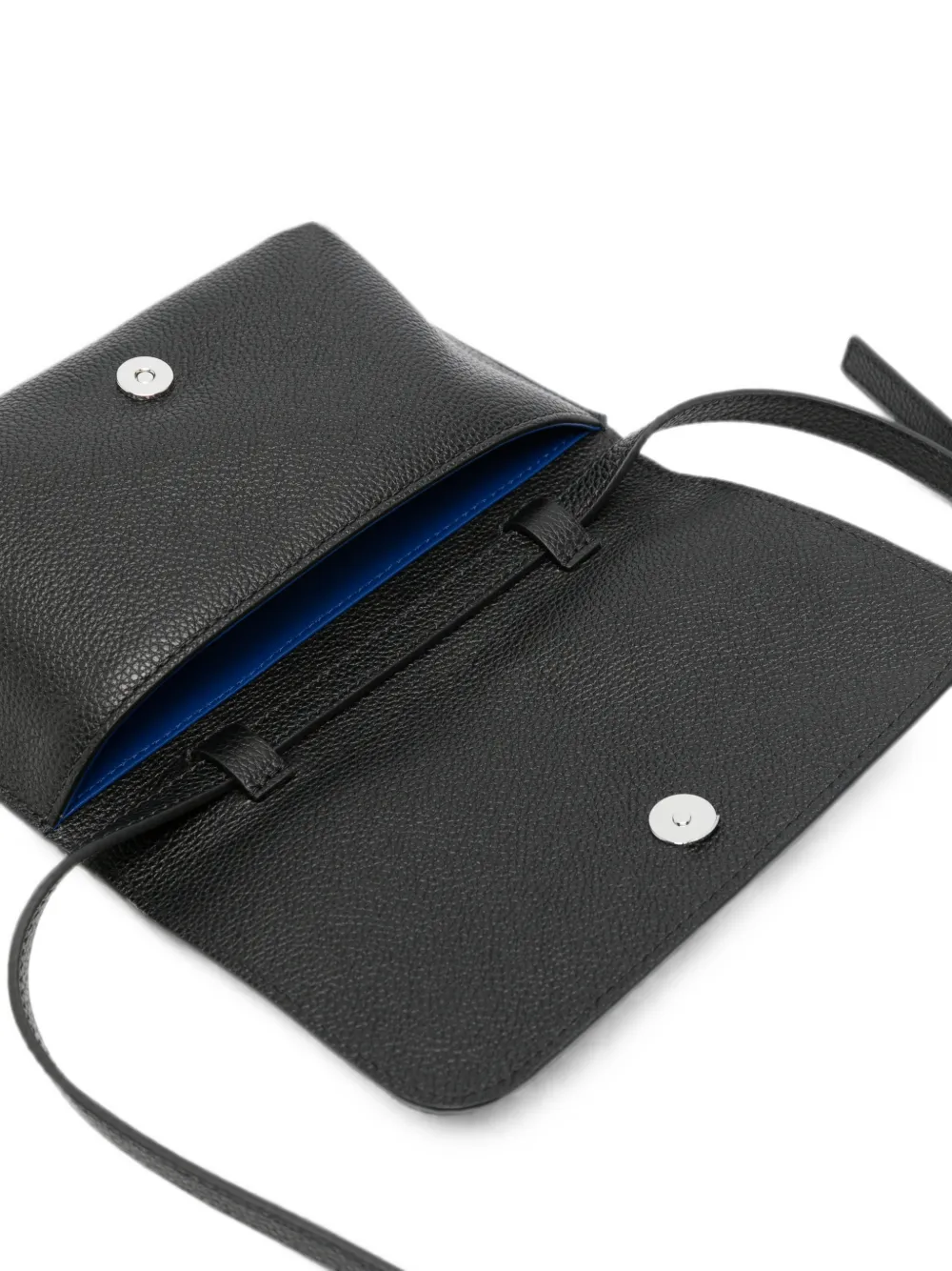 Marni Leren messengertas met logo-patroon Zwart