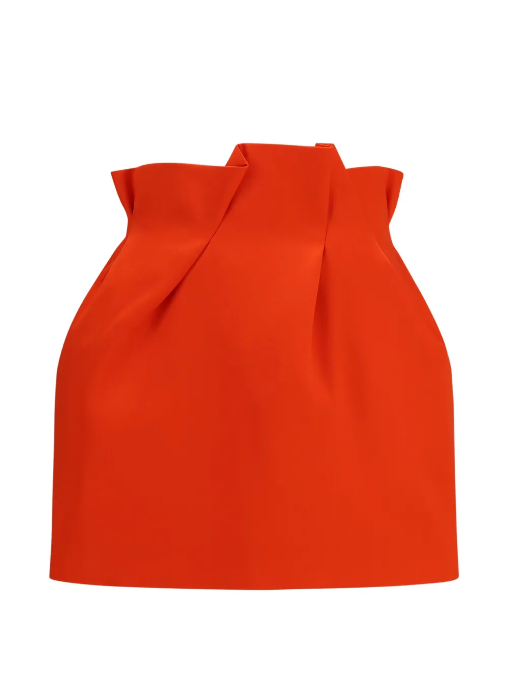 Magda Butrym pleated silk mini skirt - Rosso