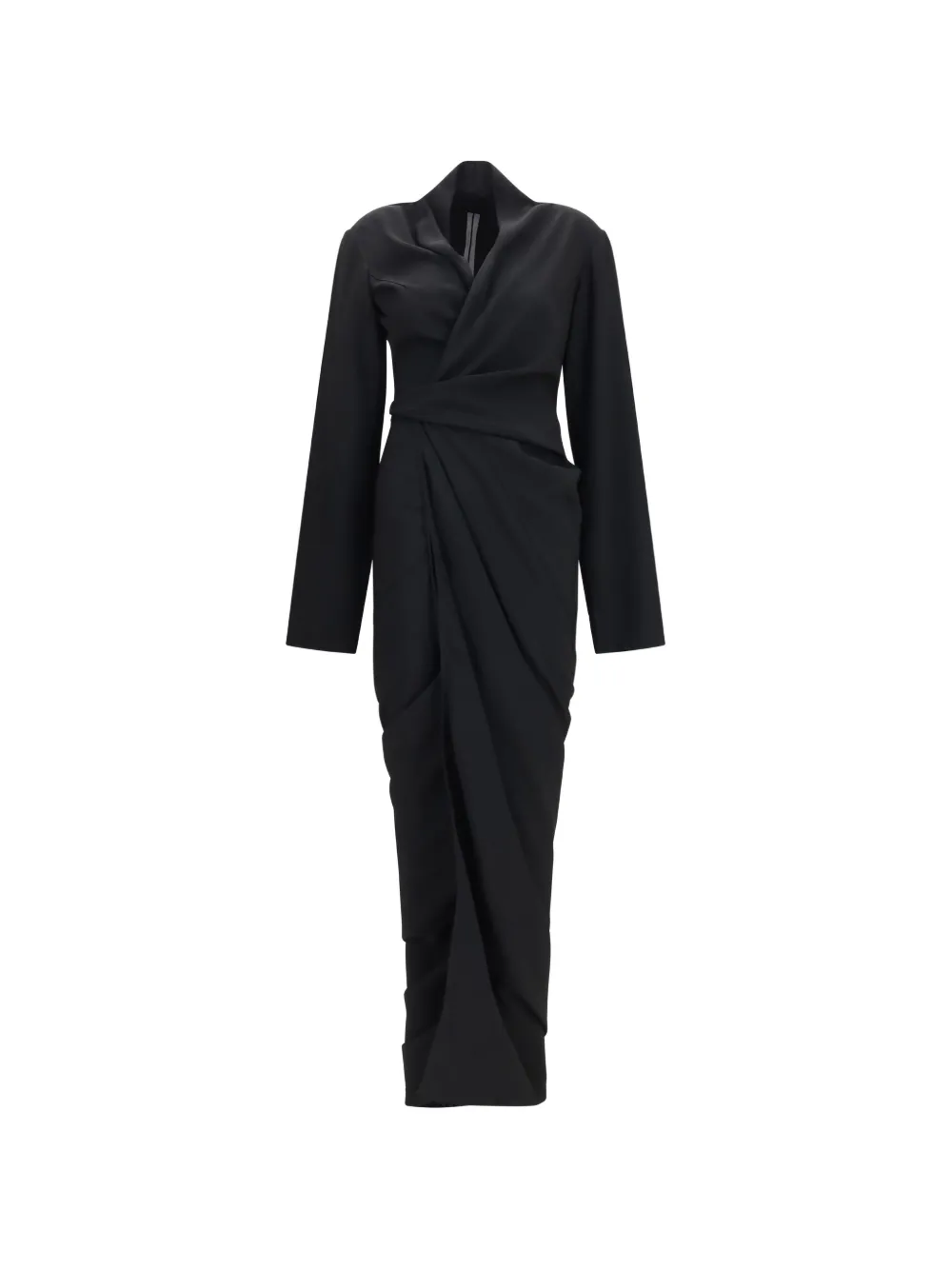 Rick Owens draped wrap-style maxi dress - Schwarz