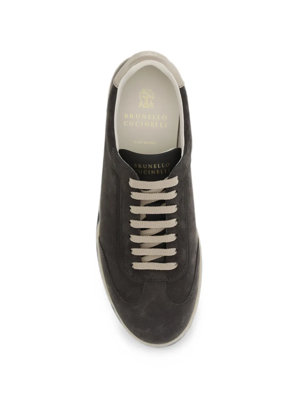Brunello Cucinelli suede low-top sneakers Grijs