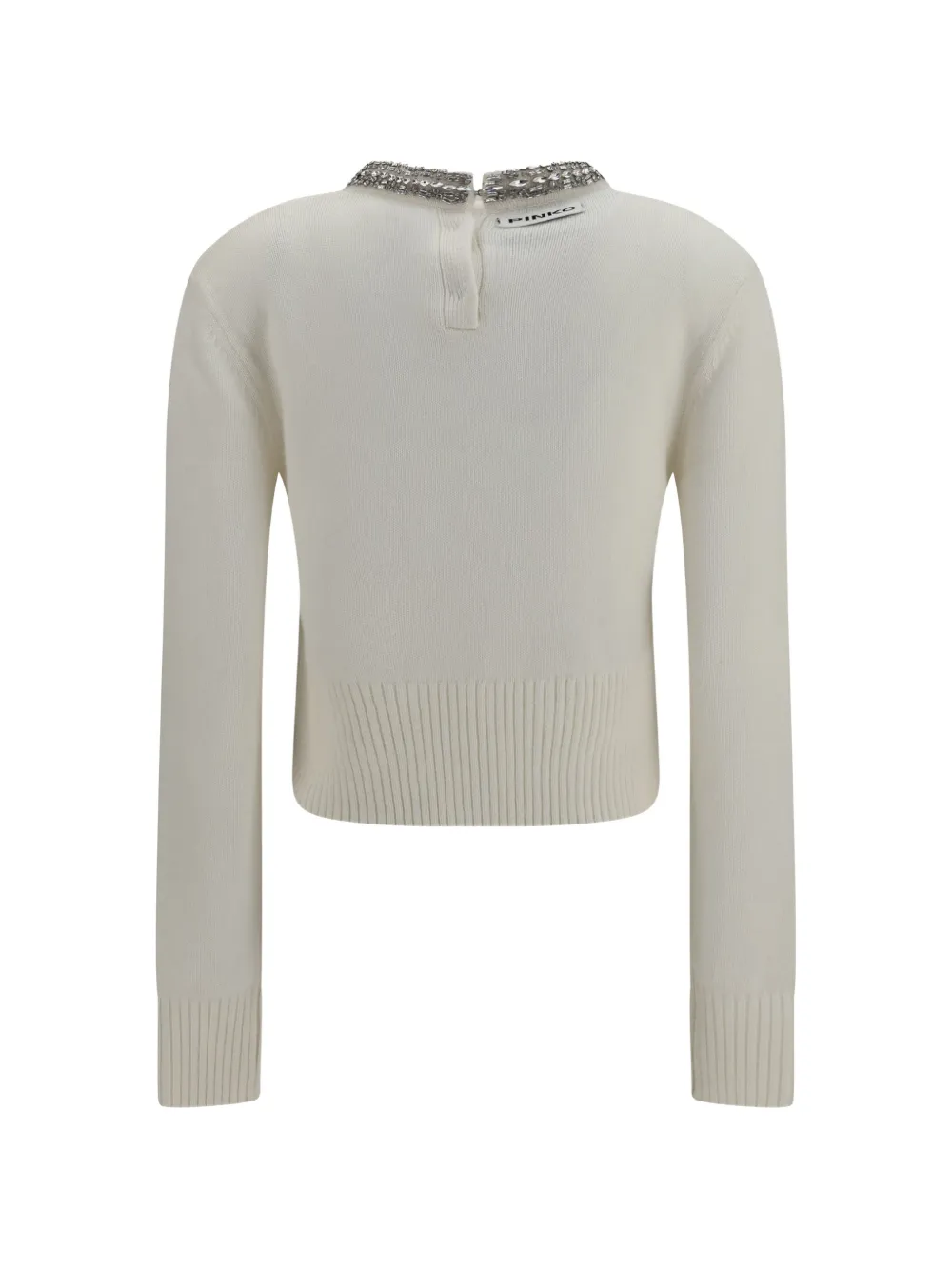 PINKO Berlino trui verfraaid met kristallen Beige
