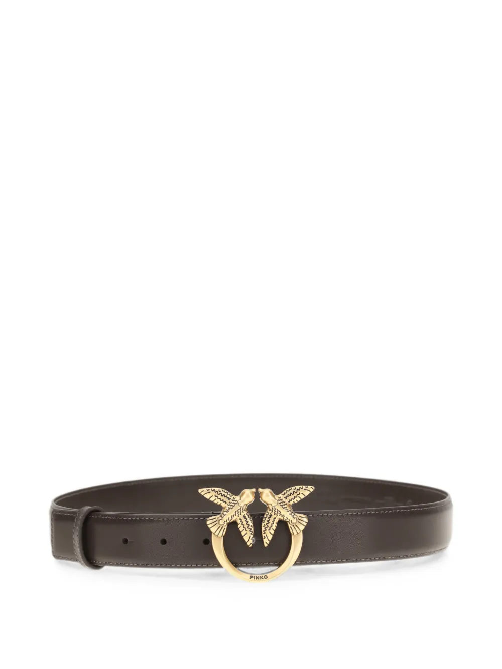 PINKO Love Birds leather belt - Marrone