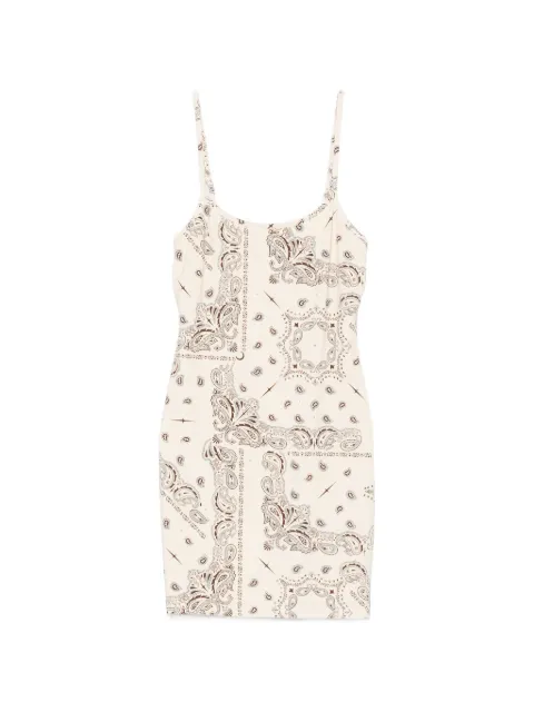 VENUJA vestido corto con estampado de cachemira y apliques de strass