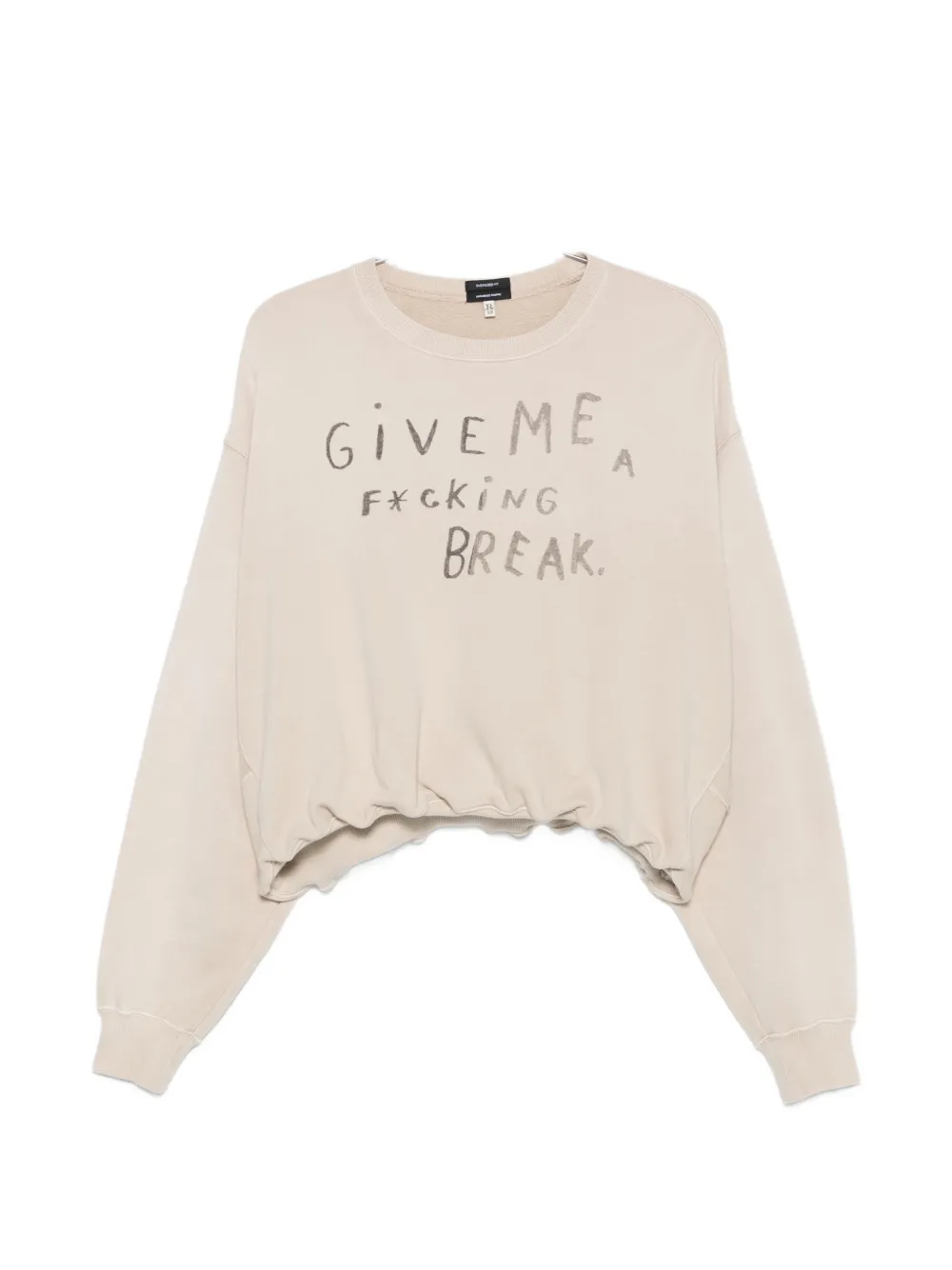 R13 Give Me a Break Baloon cotton sweatshirt - Toni neutri