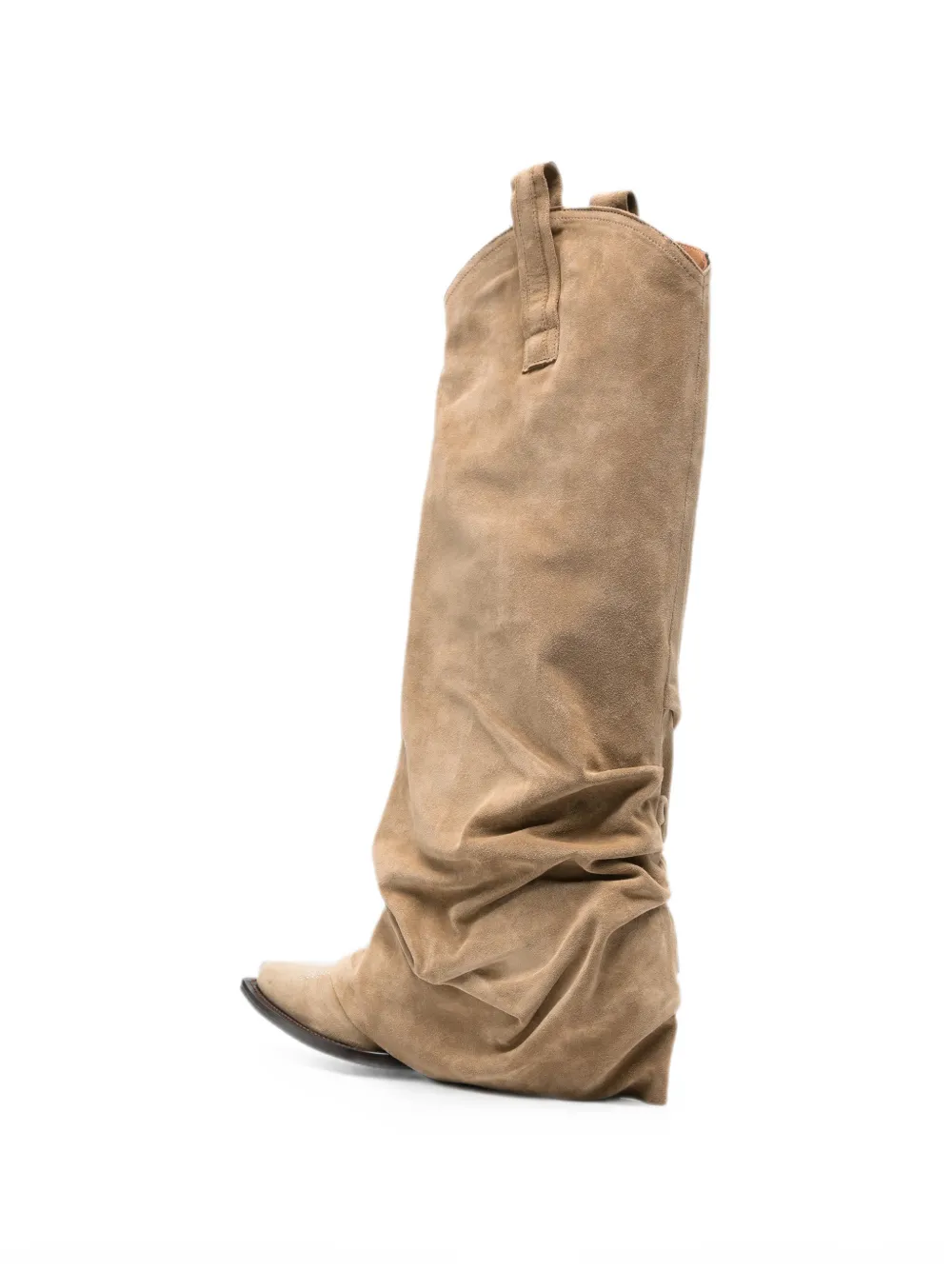 R13 embroidered boots Beige