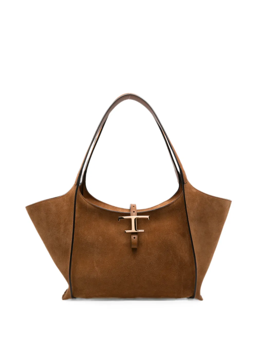 Tod's T Timeless suede tote bag - Braun