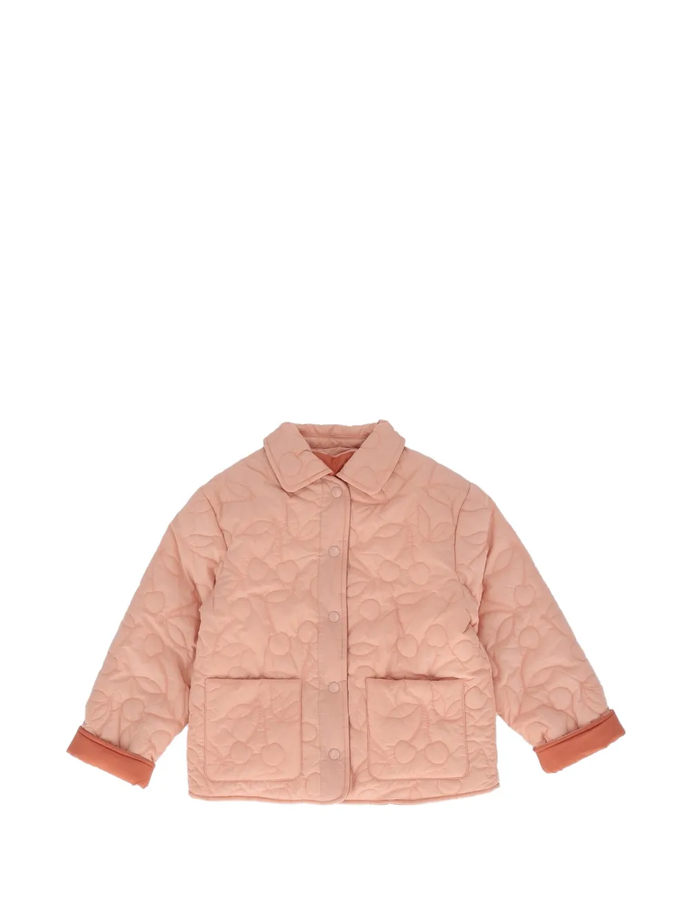 Bonpoint Molly cherry-quilted reversible jacket - Rosa