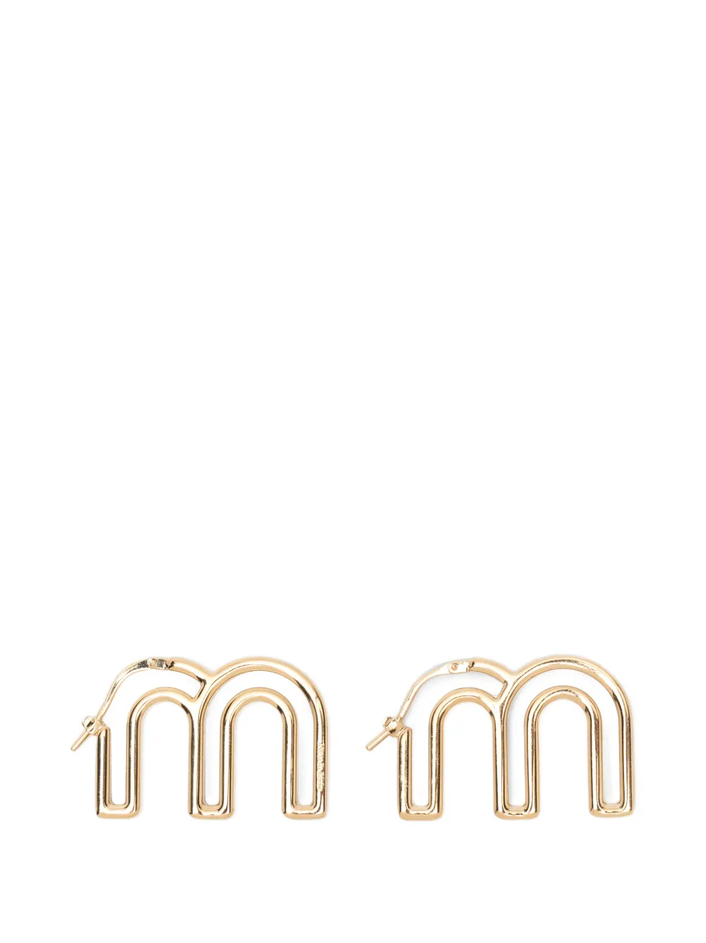 Miu Miu logo-lettering earrings - Oro