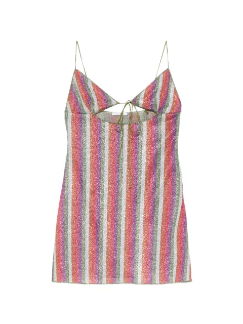 Oséree robe rayée à découpes