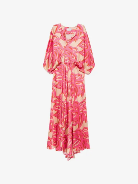 Themis Z Ismene abstract-print V-neck maxi dress