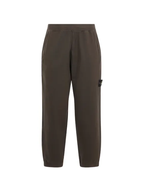 Stone Island pantalon de jogging à patch logo en polaire de coton