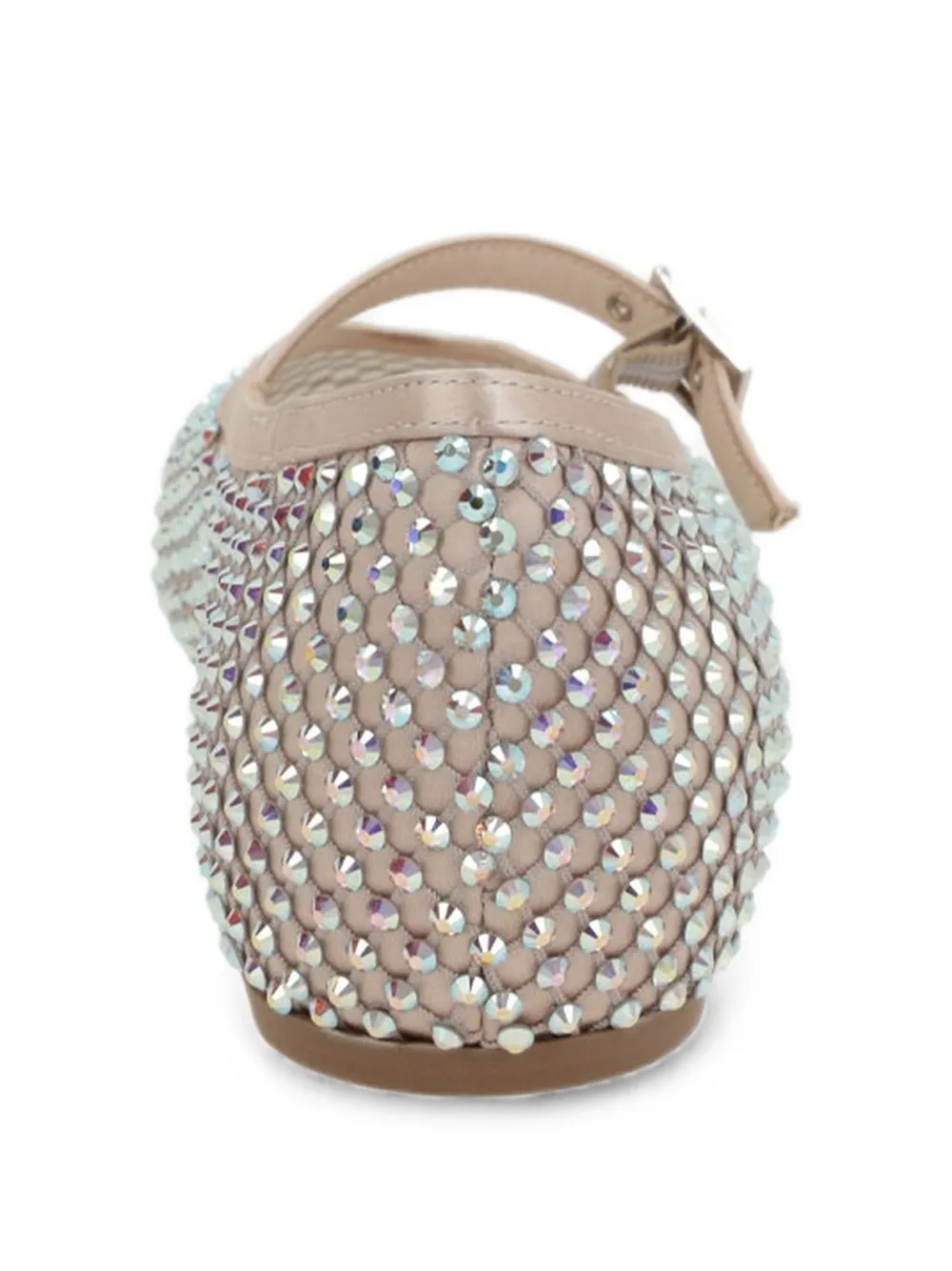 Le Silla crystal-embellished buckle-fastening ballet flats Beige