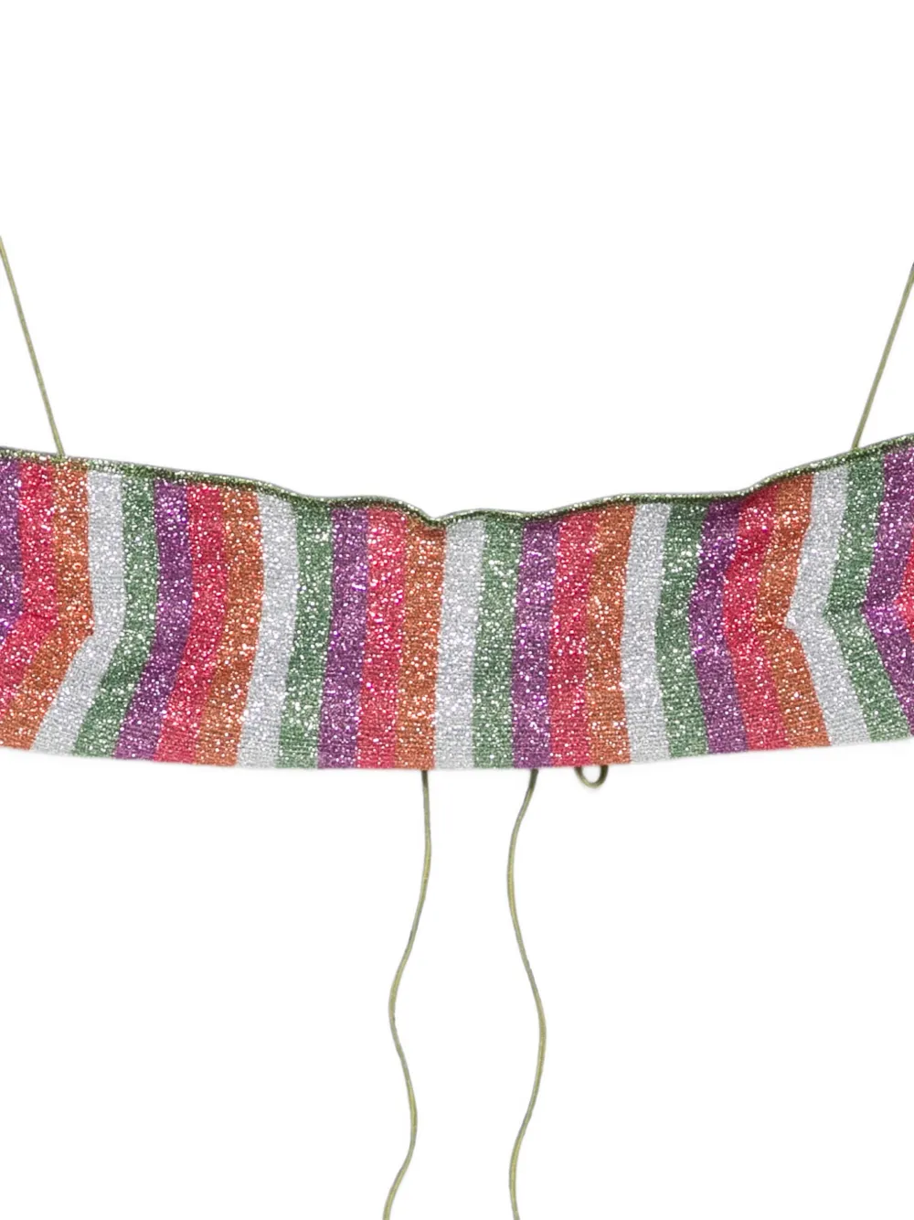 Oseree Striped Glitter-effect Bikini In Multi