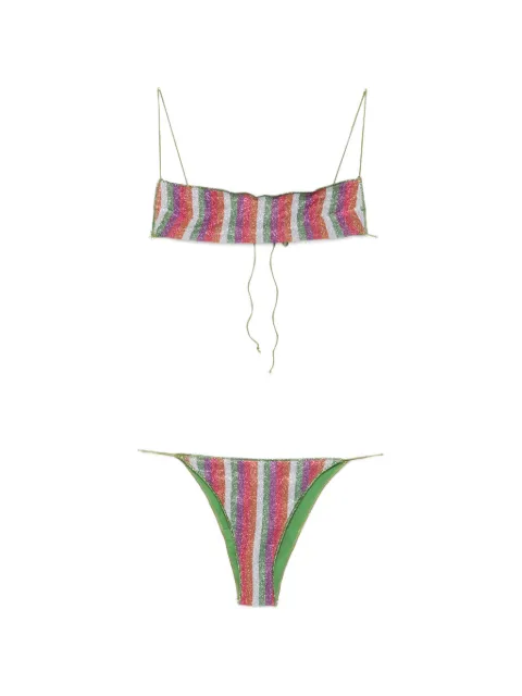 Oséree Bikini a righe con glitter