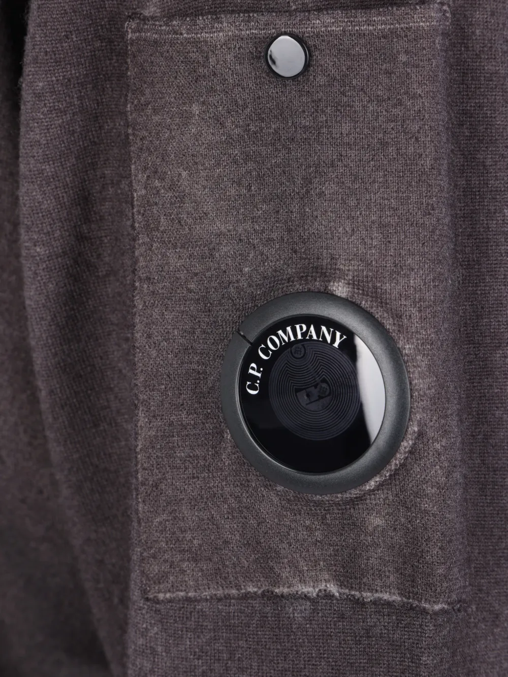 C.P. Company Trui met raglan mouwen en Lens-detail Bruin