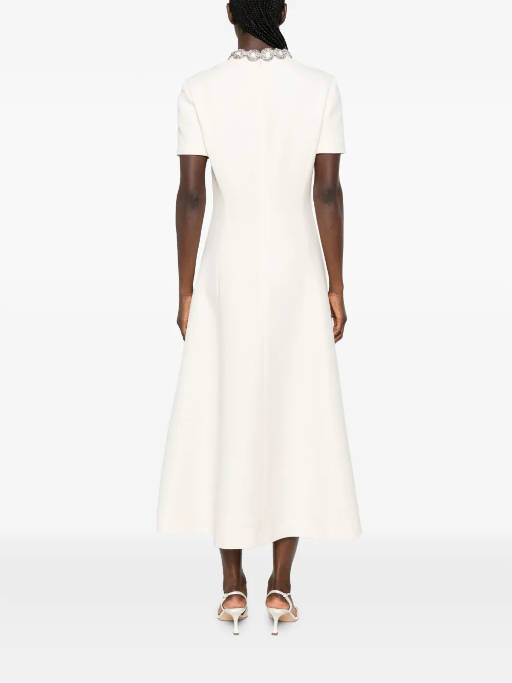 Valentino Garavani Jurk verfraaid met kristallen Beige