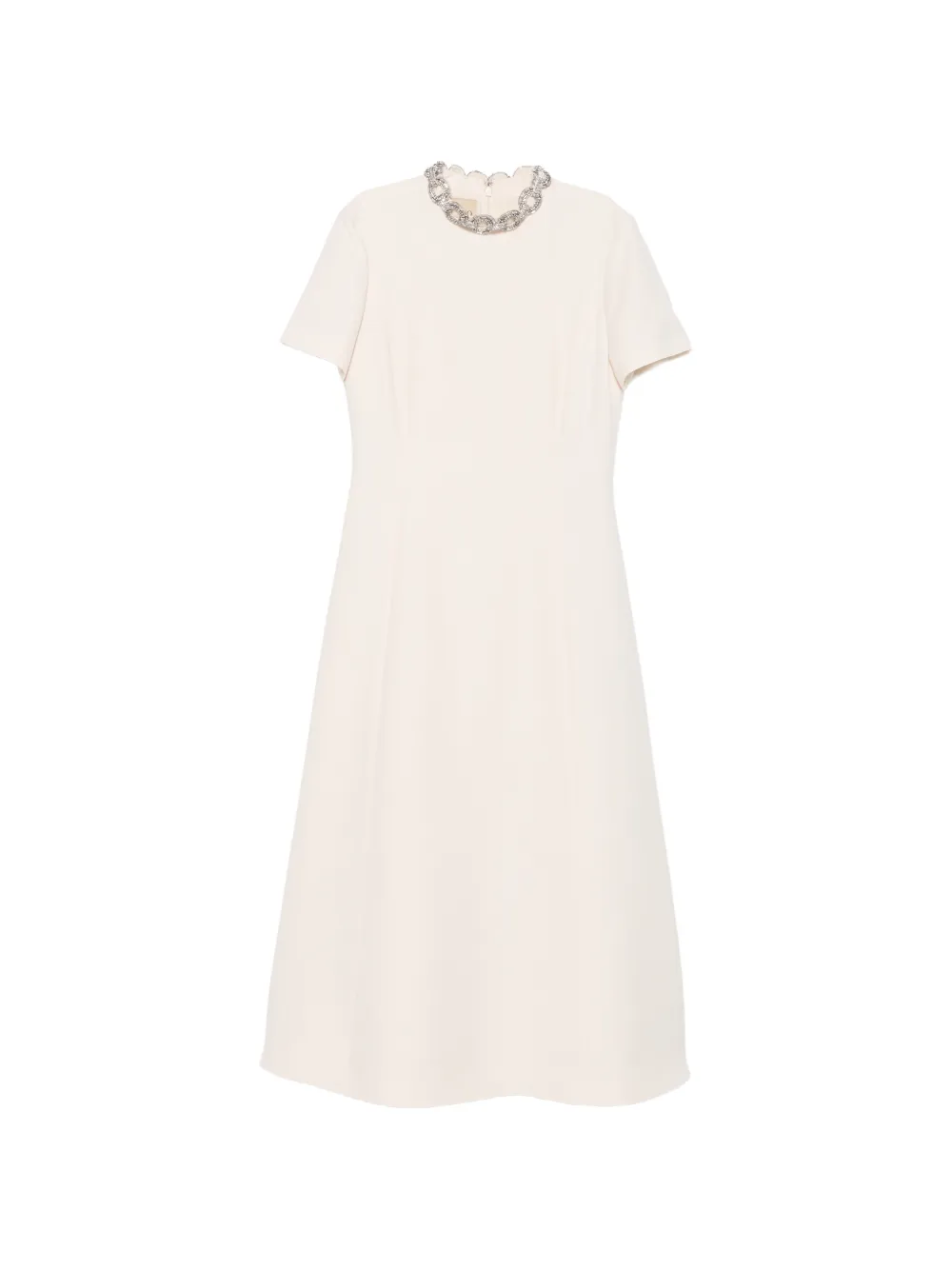 Valentino Garavani crystal-embellished A-line dress - Toni neutri