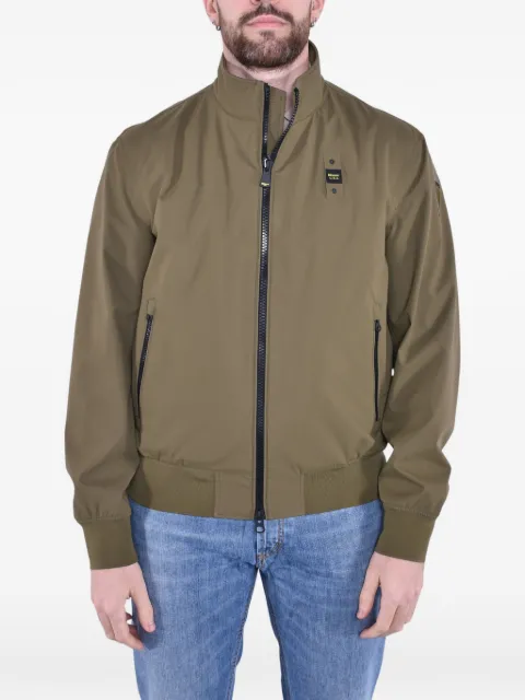 Blauer Anson logo-patch bomber jacket