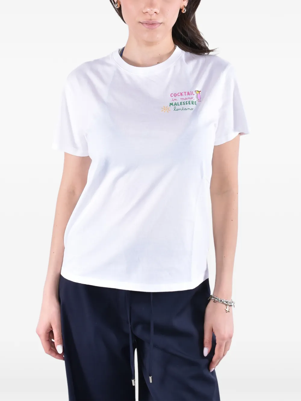 MC2 Saint Barth logo-embroidered T-shirt