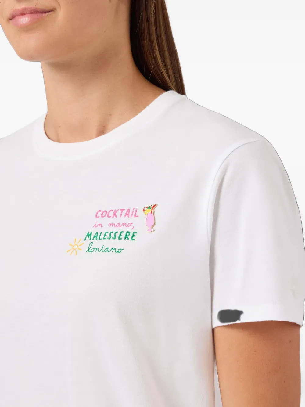 MC2 Saint Barth T-shirt met geborduurd logo Wit