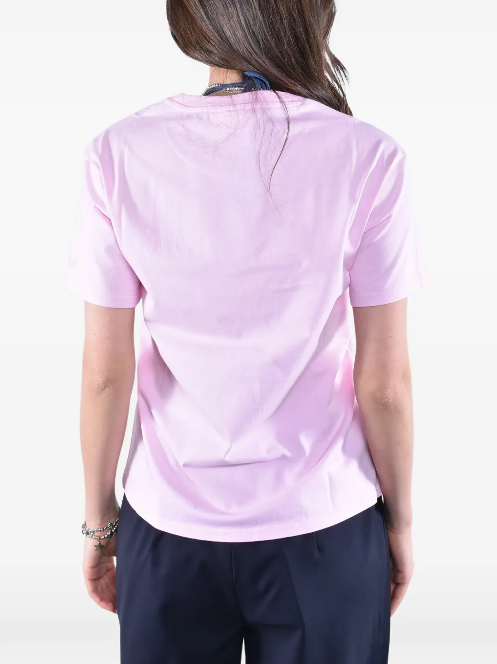 MC2 Saint Barth Katoenen T-shirt met borduurwerk Roze