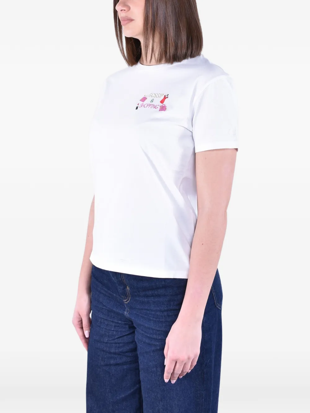 MC2 Saint Barth T-shirt met borduurwerk Wit