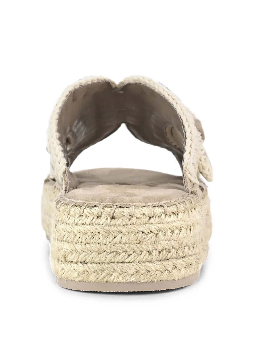 Mou Sandalen met gehaakte stiksels en gesp Beige