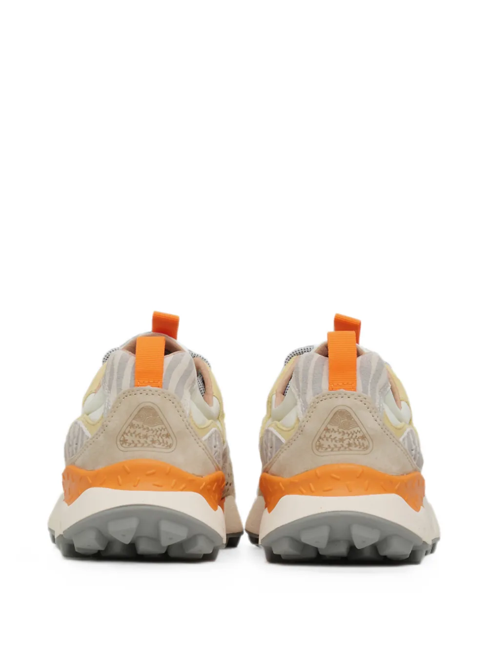 FLOWER MOUNTAIN Yamano 3 calf suede-panel sneakers Beige