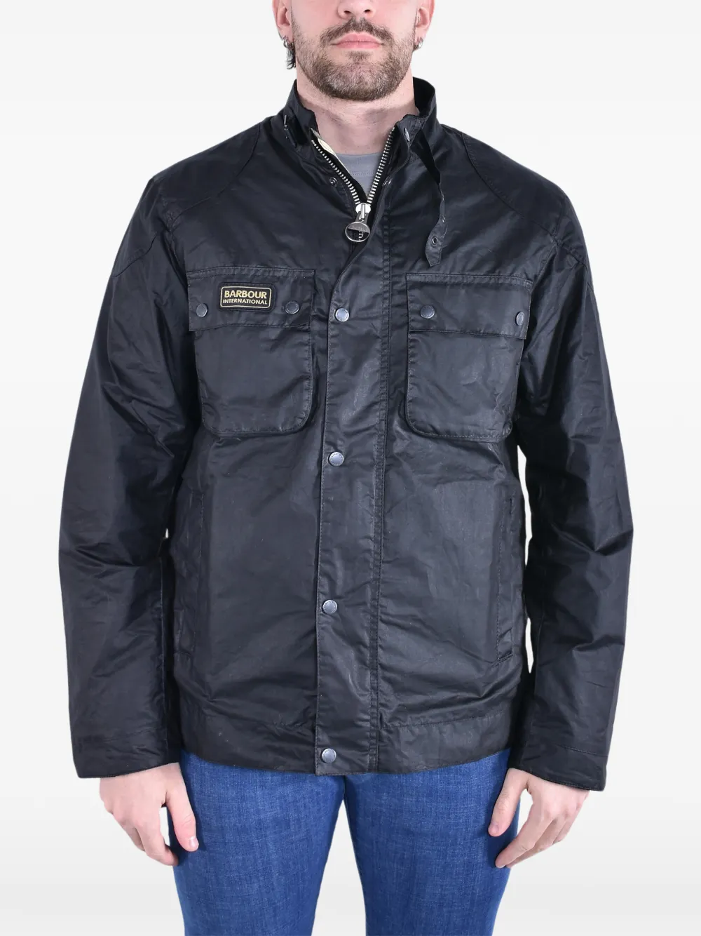 Barbour International Merton wax jacket - Schwarz