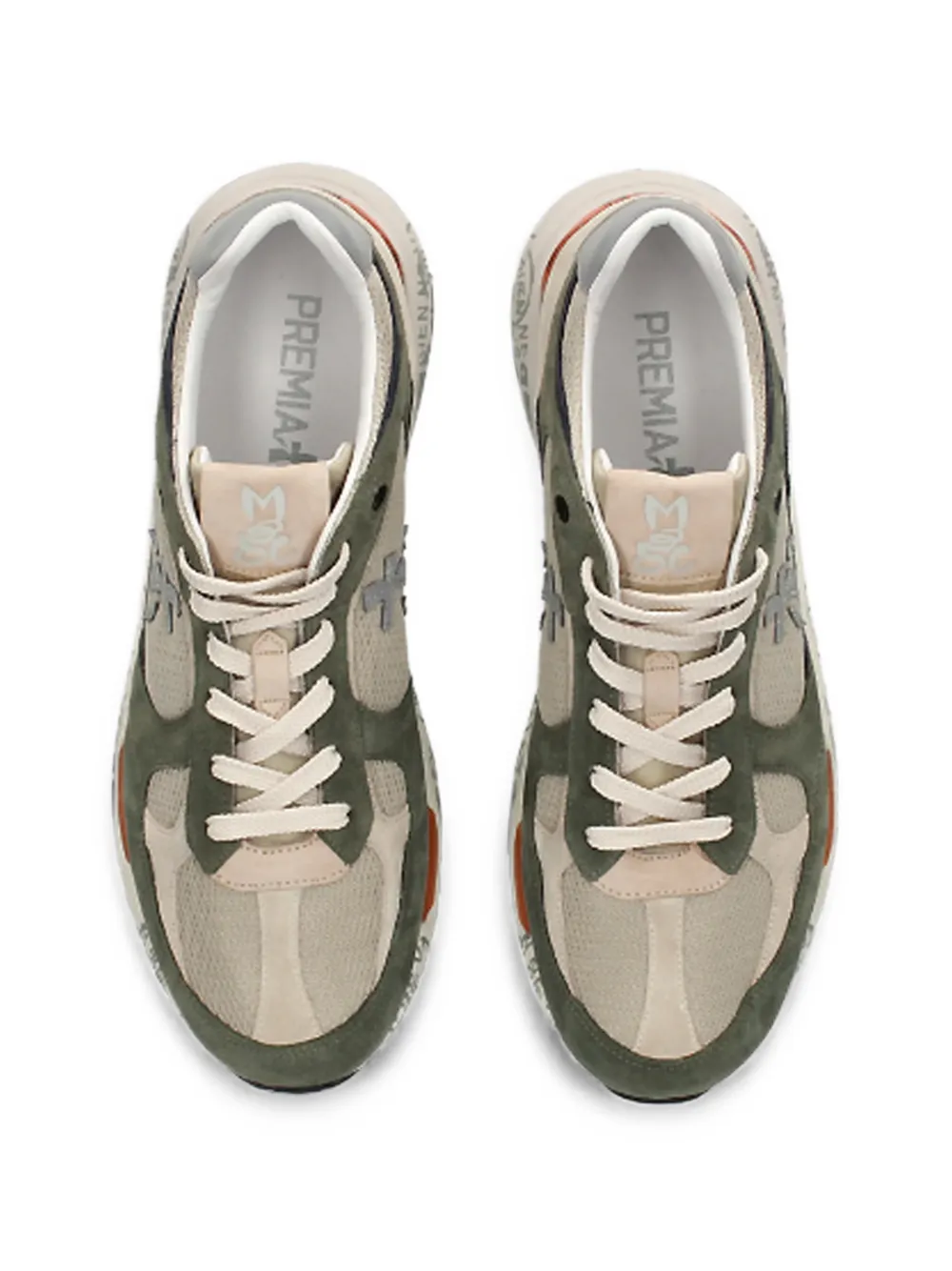 Premiata Mase panelled sneakers Groen
