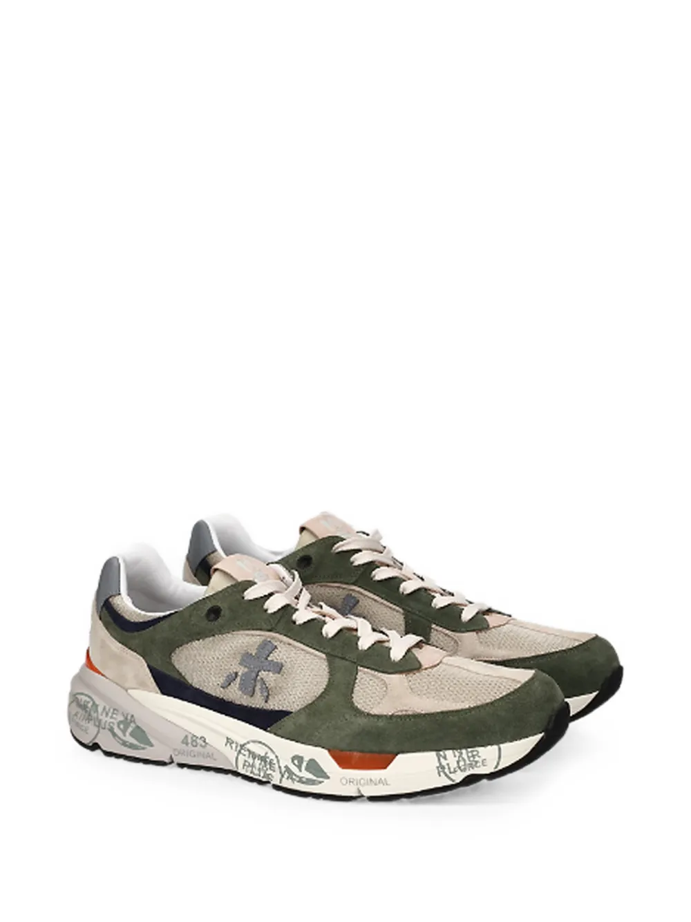Premiata Mase panelled sneakers Groen