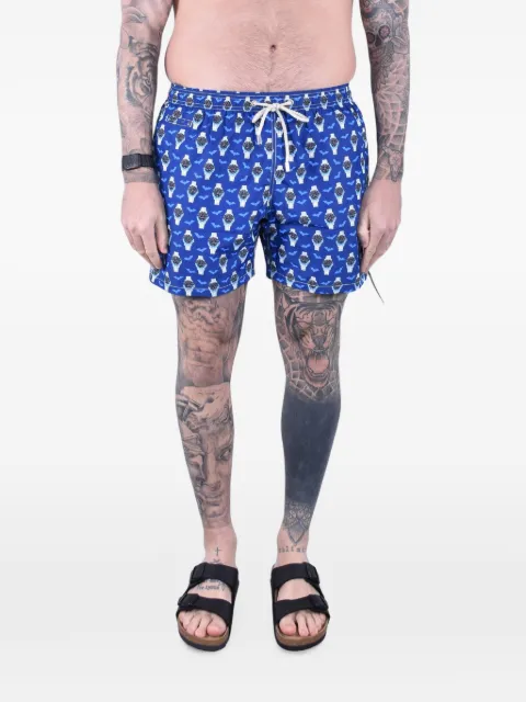 MC2 Saint Barth Lighting micro watch-print swim shorts