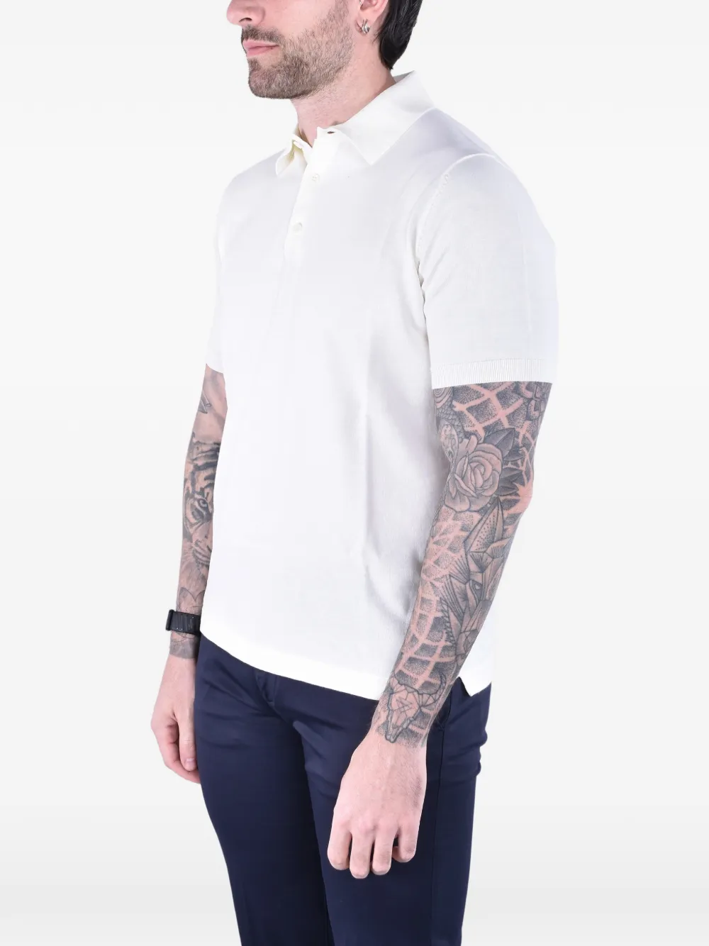 Kangra Katoenen poloshirt met korte mouwen Beige