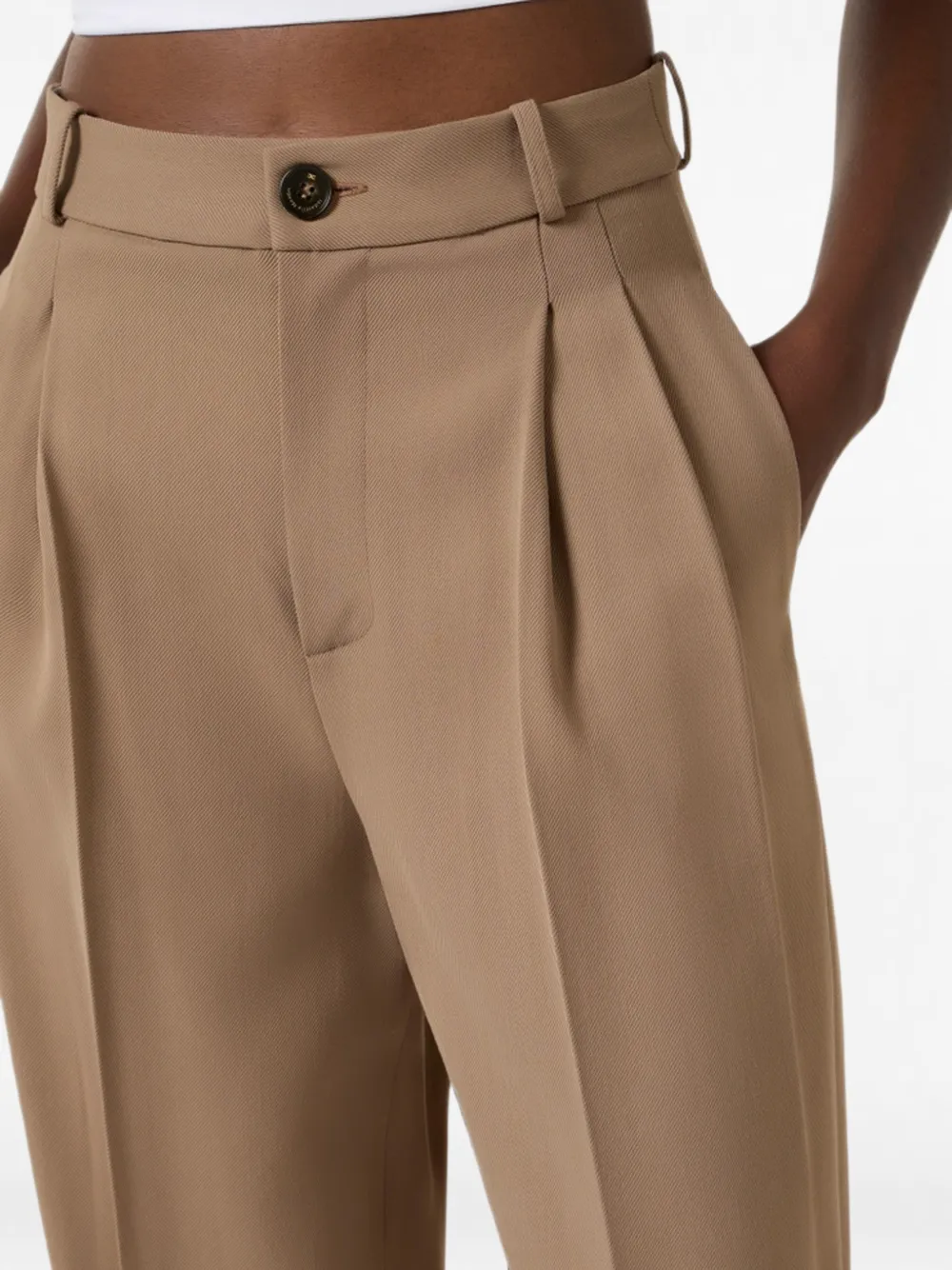 Elisabetta Franchi Plooibroek Bruin