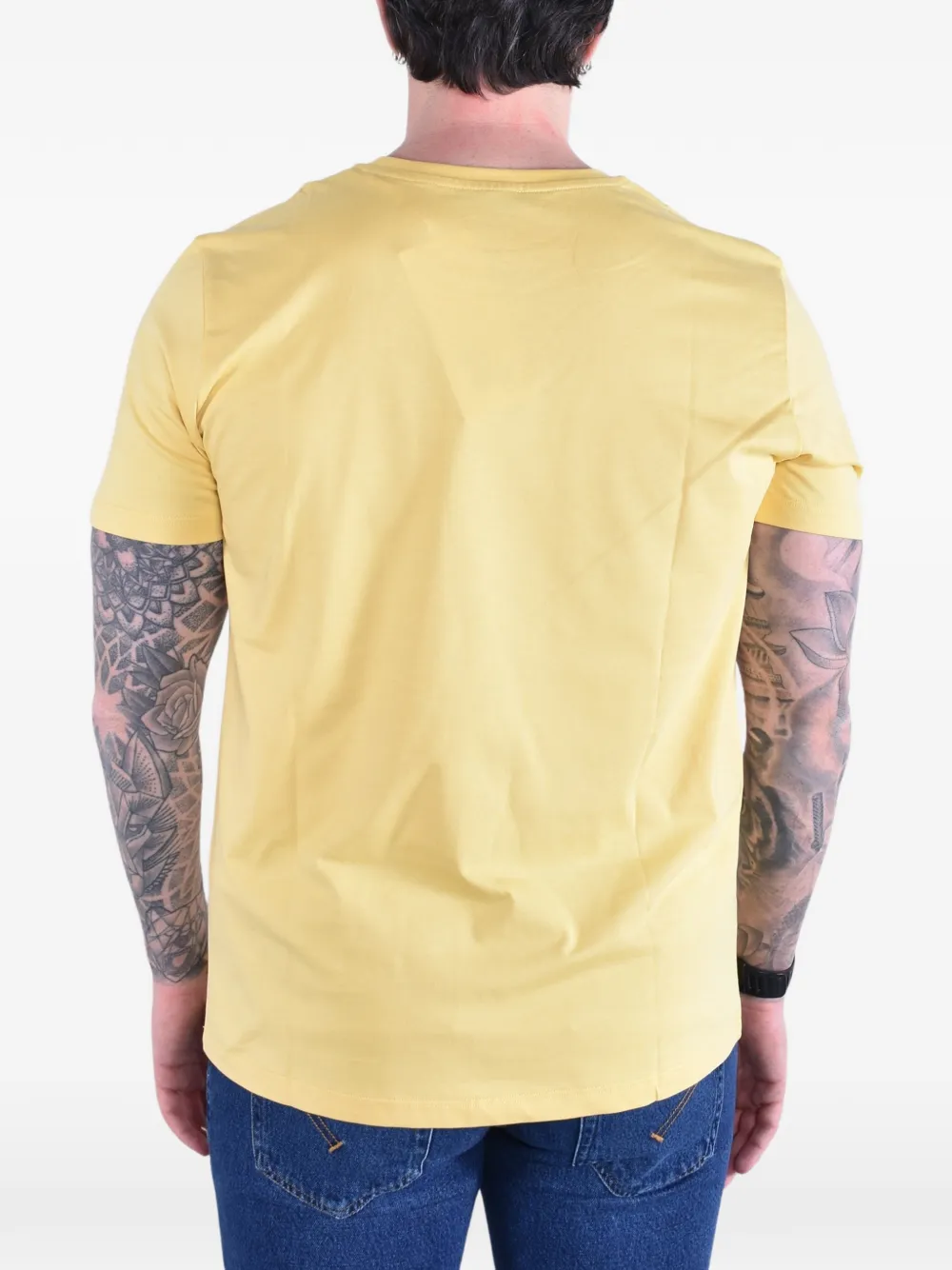DONDUP T-shirt met geborduurd logo Geel