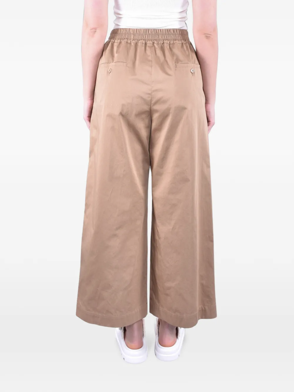 Weekend Max Mara Wkdgolfo cropped plooibroek Beige