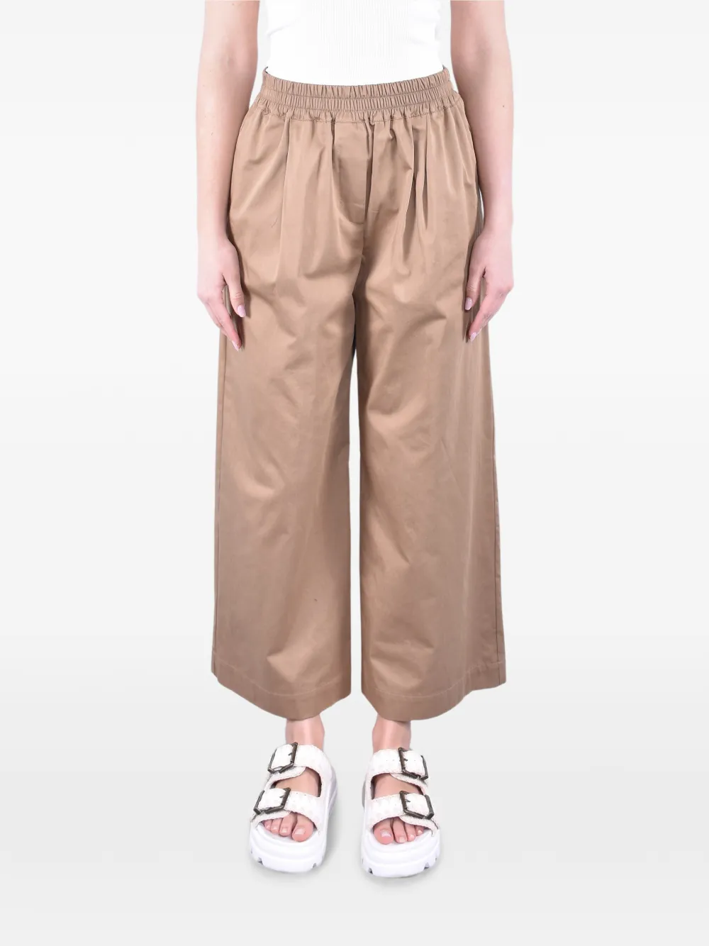 Weekend Max Mara Wkdgolfo pleated cropped trousers - Toni neutri
