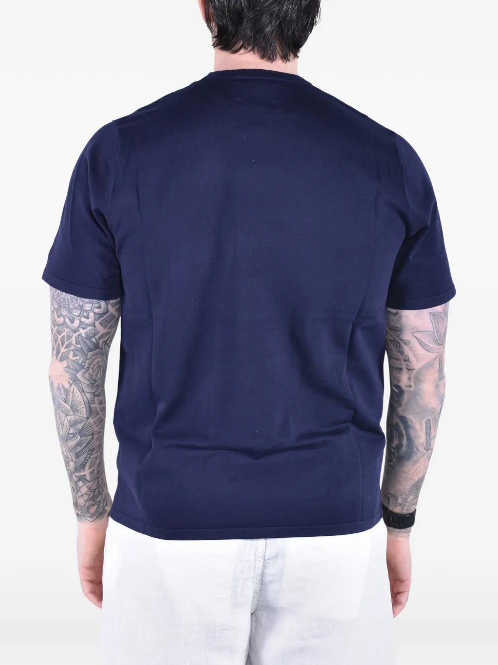 MC2 Saint Barth Scott T-shirt met geborduurd logo Blauw
