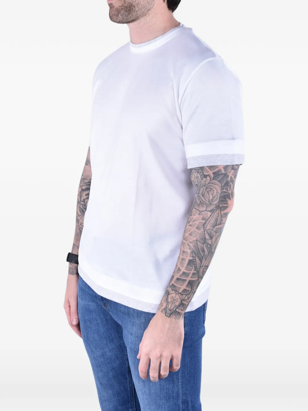 Eleventy Gelaagd T-shirt Wit