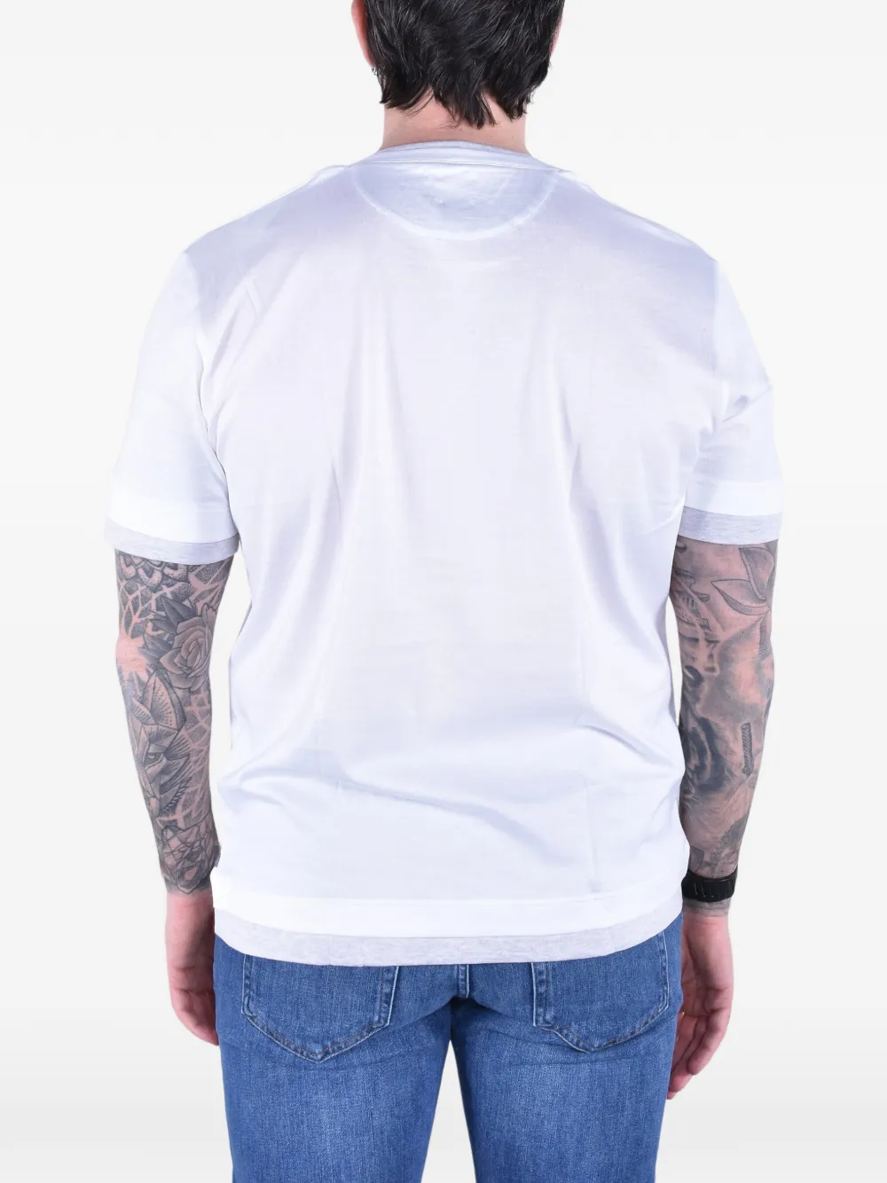 Eleventy Gelaagd T-shirt Wit