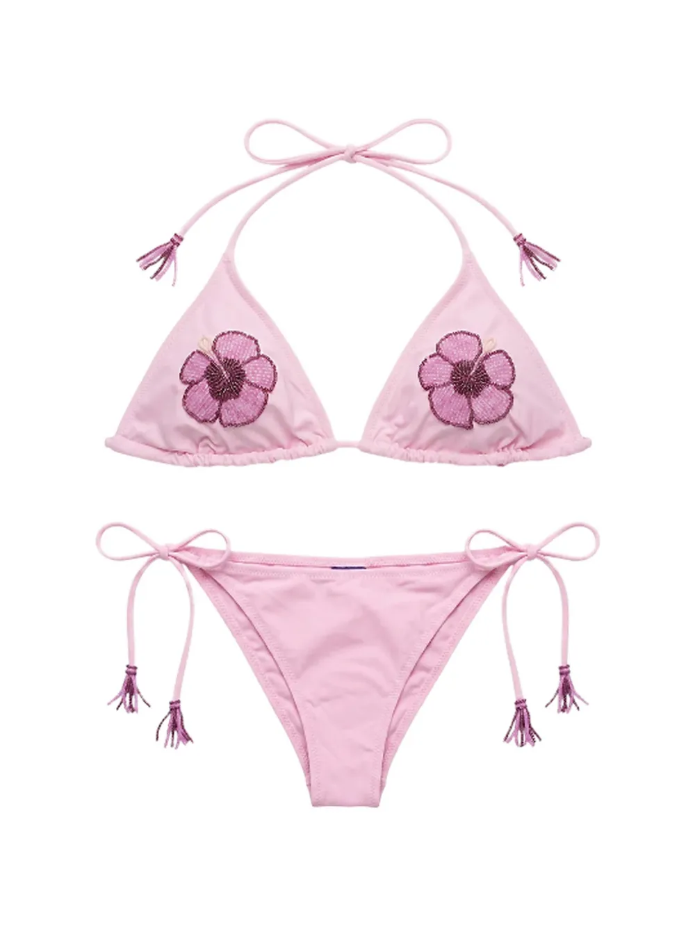 Mc2 Saint Barth Maleah Floral-patch Bikini In Pink