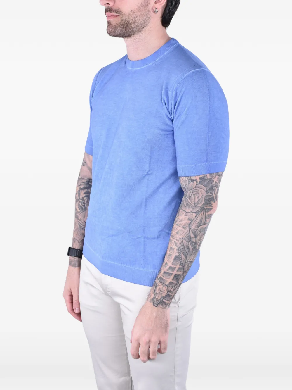 Kangra T-shirt met ronde hals Blauw