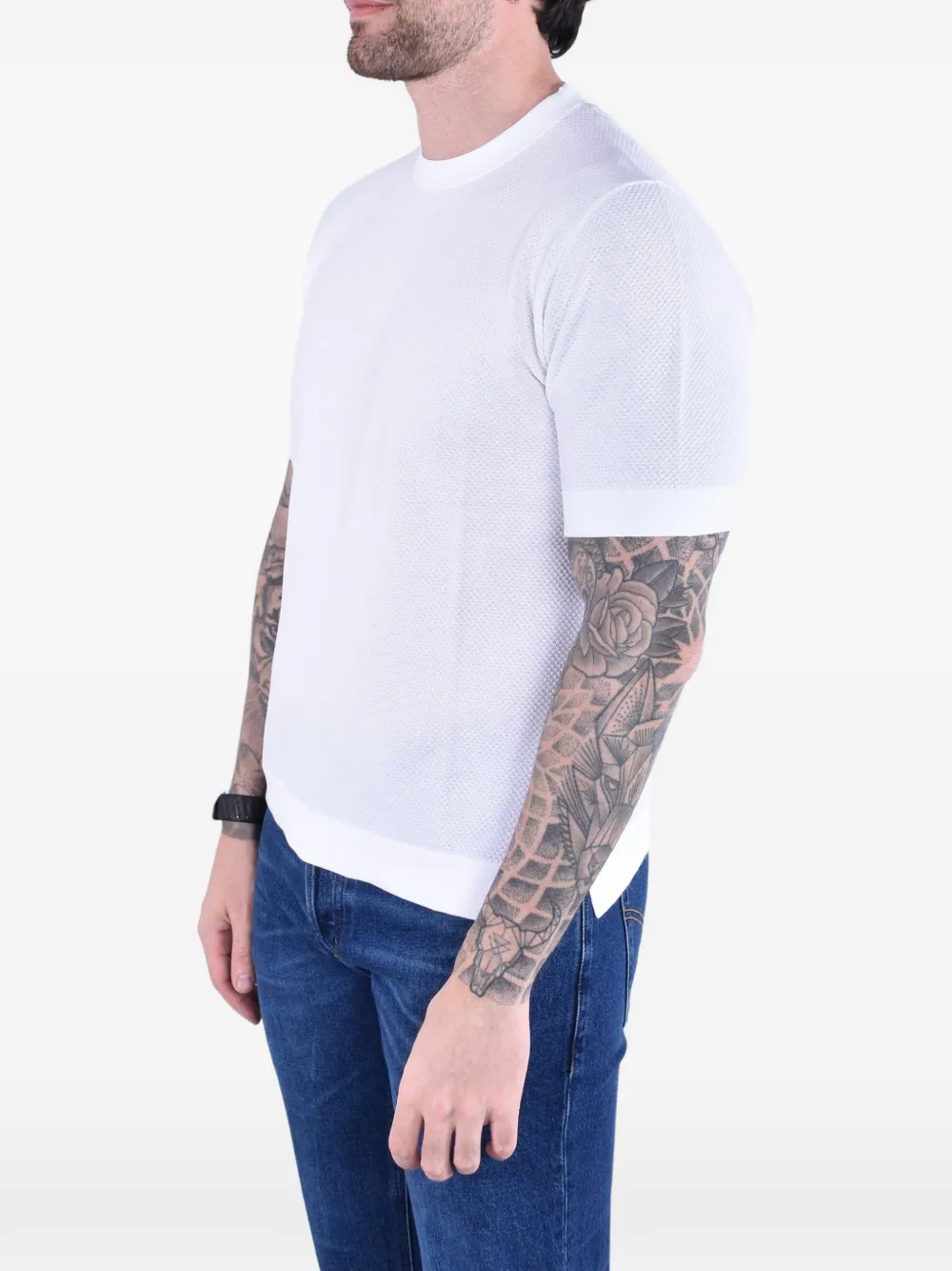 Kangra T-shirt met ronde hals Wit