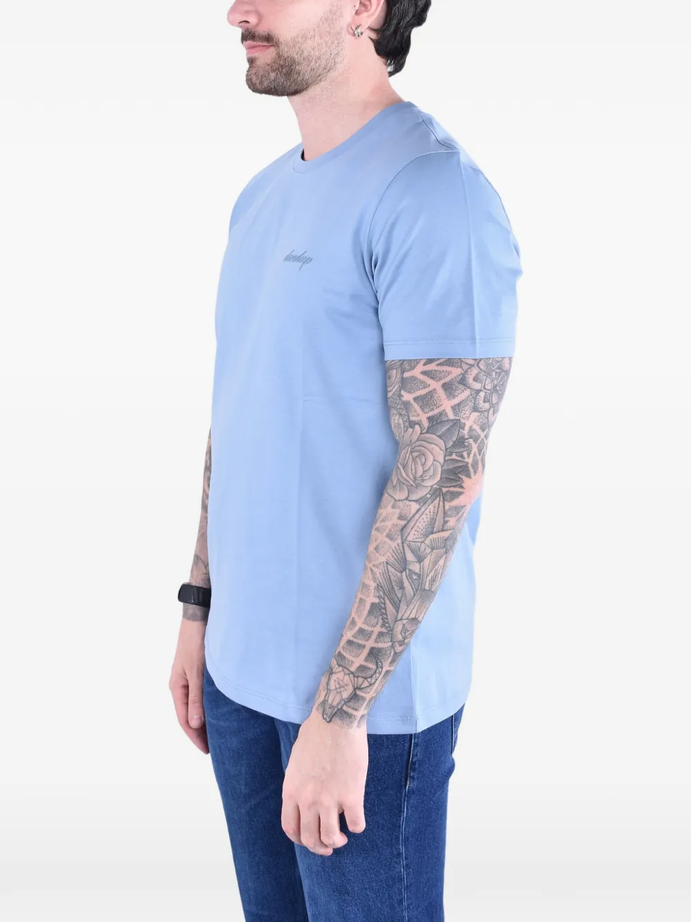 DONDUP T-shirt met logopatch Blauw