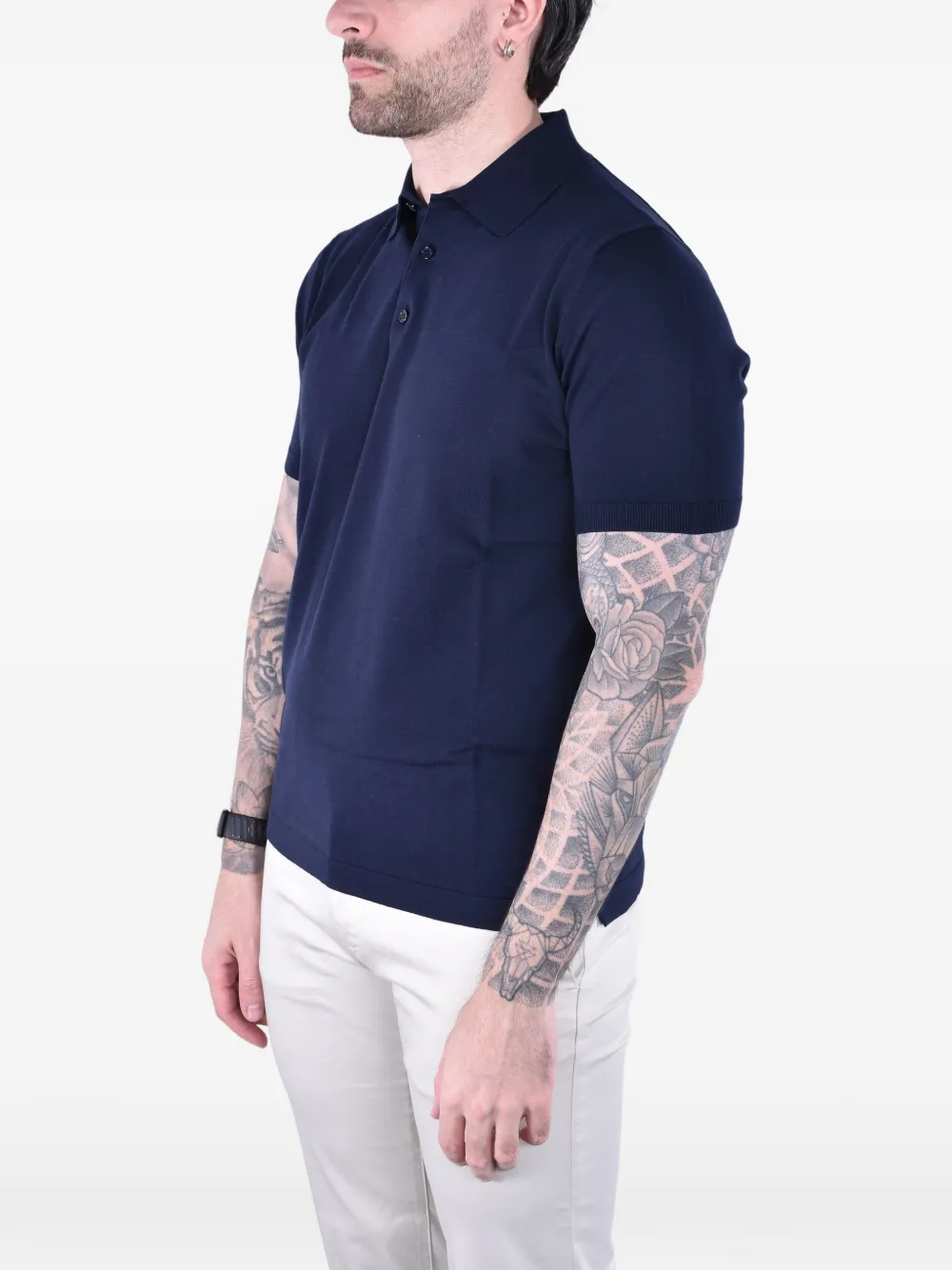 Kangra Katoenen poloshirt met korte mouwen Blauw