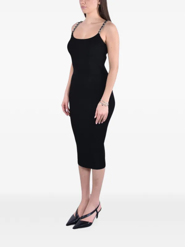 retro theme party dress ideas female Ribbed Stretch Knit Midi Dress in LORANGE - Sale